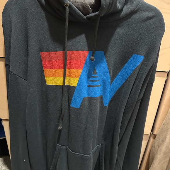 Aviator Nation Tops - Aviator Nation Navy Hoodie with Multicolor Logo